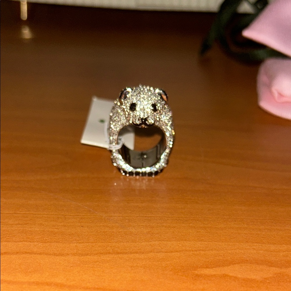 kate spade Silver Panther Ring with Black Accents